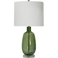 Ceramic Table Lamp - White, Green