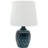 Ceramic Table Lamp with Shade - Blue