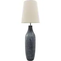 Ceramic Table Lamp with Shade - Grey