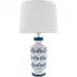 Fabric Shade Blue and White Ceramic Lamp 58cm