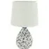 Fabric Shade Blue and White Flower Ceramic Lamp 37cm