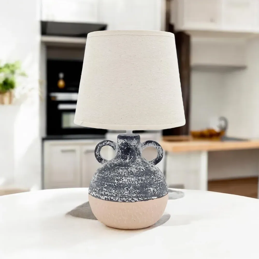 Fabric Shade Table Lamp with Inline Switch - Multi