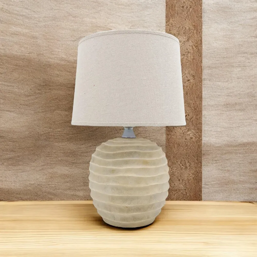 Fabric Shade Table Lamp with Inline Switch - Multi