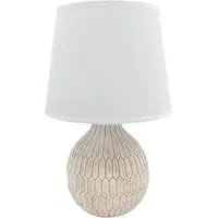 Fabric Shade Table Lamp with Inline Switch - Multi