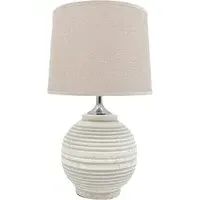 Fabric Shade Table Lamp with Inline Switch - Multi