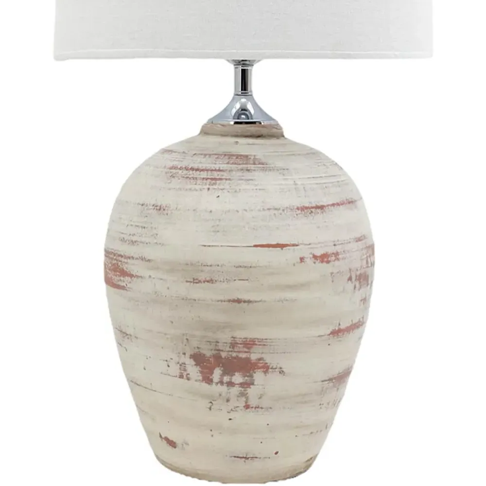 Fabric Shade Table Lamp with Inline Switch - Multi