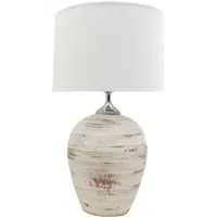 Fabric Shade Table Lamp with Inline Switch - Multi