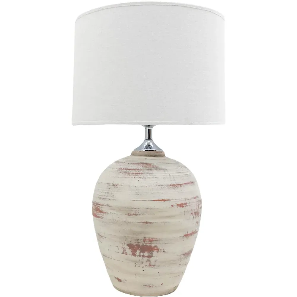Fabric Shade Table Lamp with Inline Switch - Multi