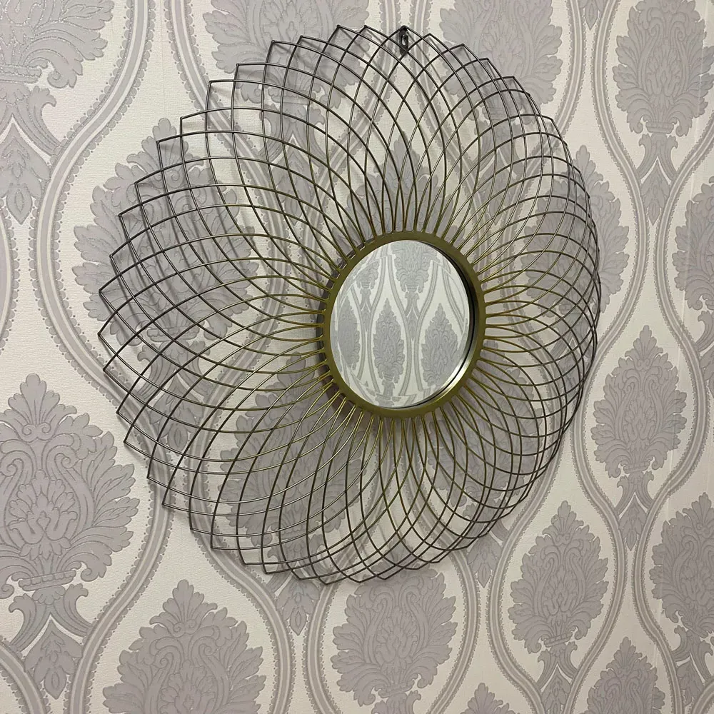 Flower Shaped Wall Mirror 85cm - Multi