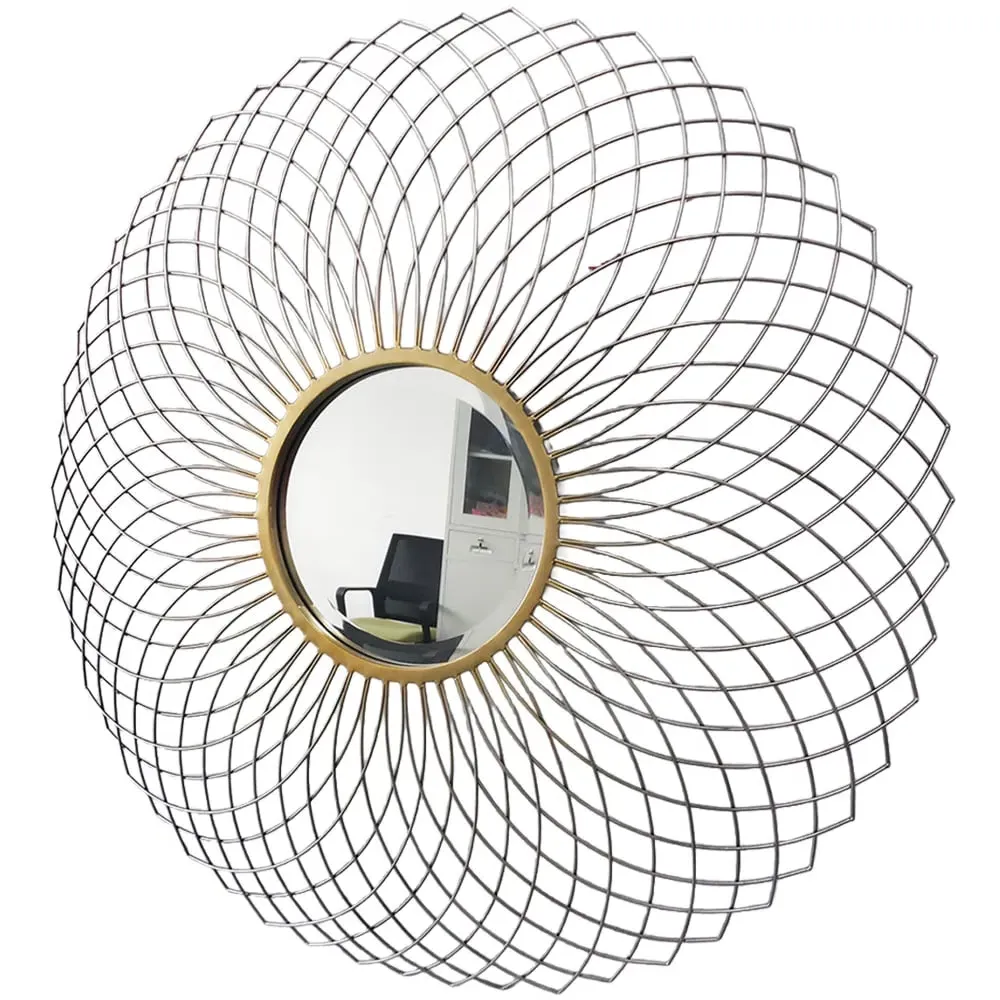 Flower Shaped Wall Mirror 85cm - Multi image