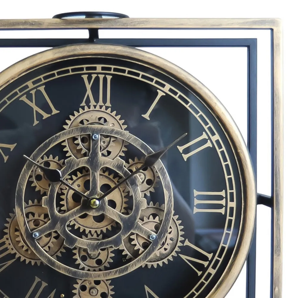 Golden Mantel Clock with Frame - Gold