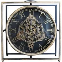 Golden Mantel Clock with Frame - Gold