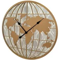 Golden Round Wall Clock 60cm - Gold