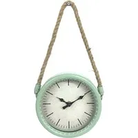 Hanging Wall Clock with Rope - Powder Blue