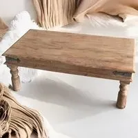 Rectangular Coffee Table - Brown, Wood