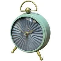 Retro Table Clock - Blue, Gold