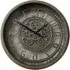 Round Gear Wall Clock 46cm - Silver