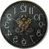 Round Gear Wall Clock 60cm - Black