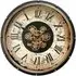 Round Gear Wall Clock 60cm - Cream