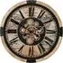 Round Gear Wall Clock 64cm - Brown