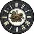 Round Gear Wall Clock 80cm - Black