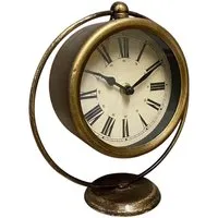 Round Table Clock - Gold