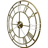 Round Wall Clock 60cm - Gold, White