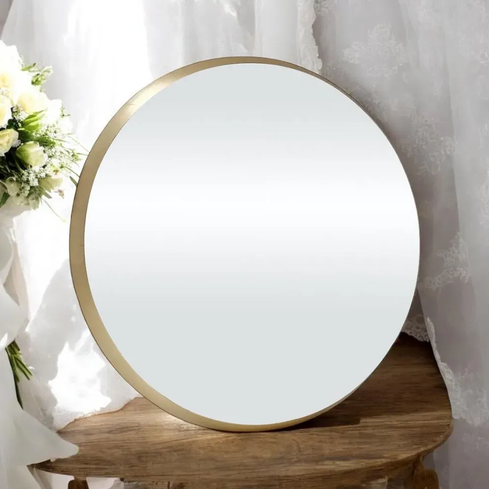 Round Wall Mirror 60cm - Gold