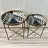 Set of 2 Oval Round Nesting Tables - Gold