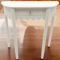 Single Drawer Console Table - Cream, Oak Effect