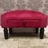 Single Drawer Footstool with Storage - Red, Velvet
