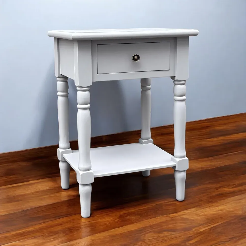 Single Drawer Side Table - Grey