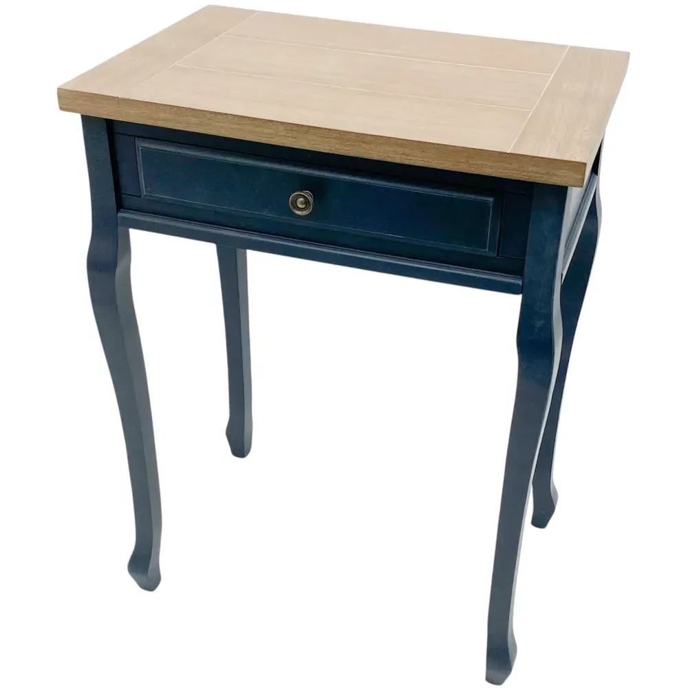 Single Drawer Wooden Table - Blue