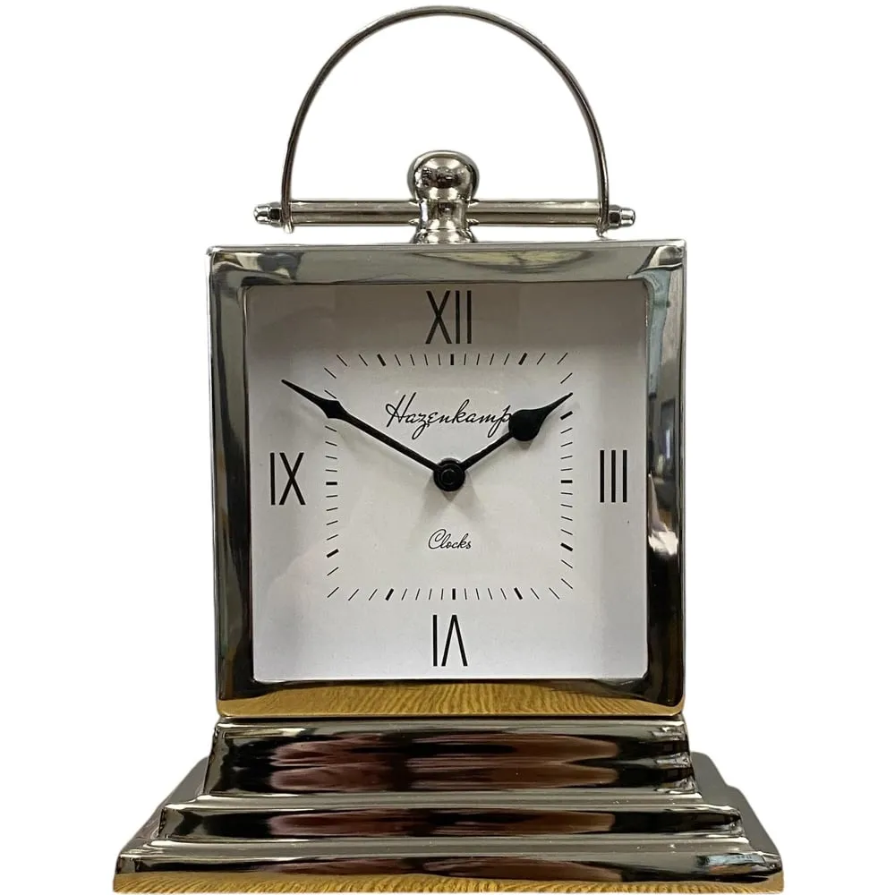 Square Desk Clock - Silver, Chrome image