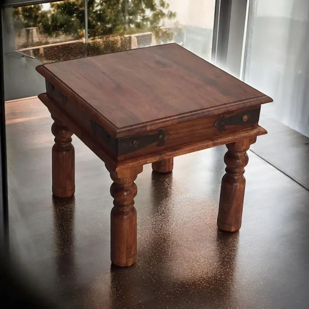 Square Side Table - Brown, Wood