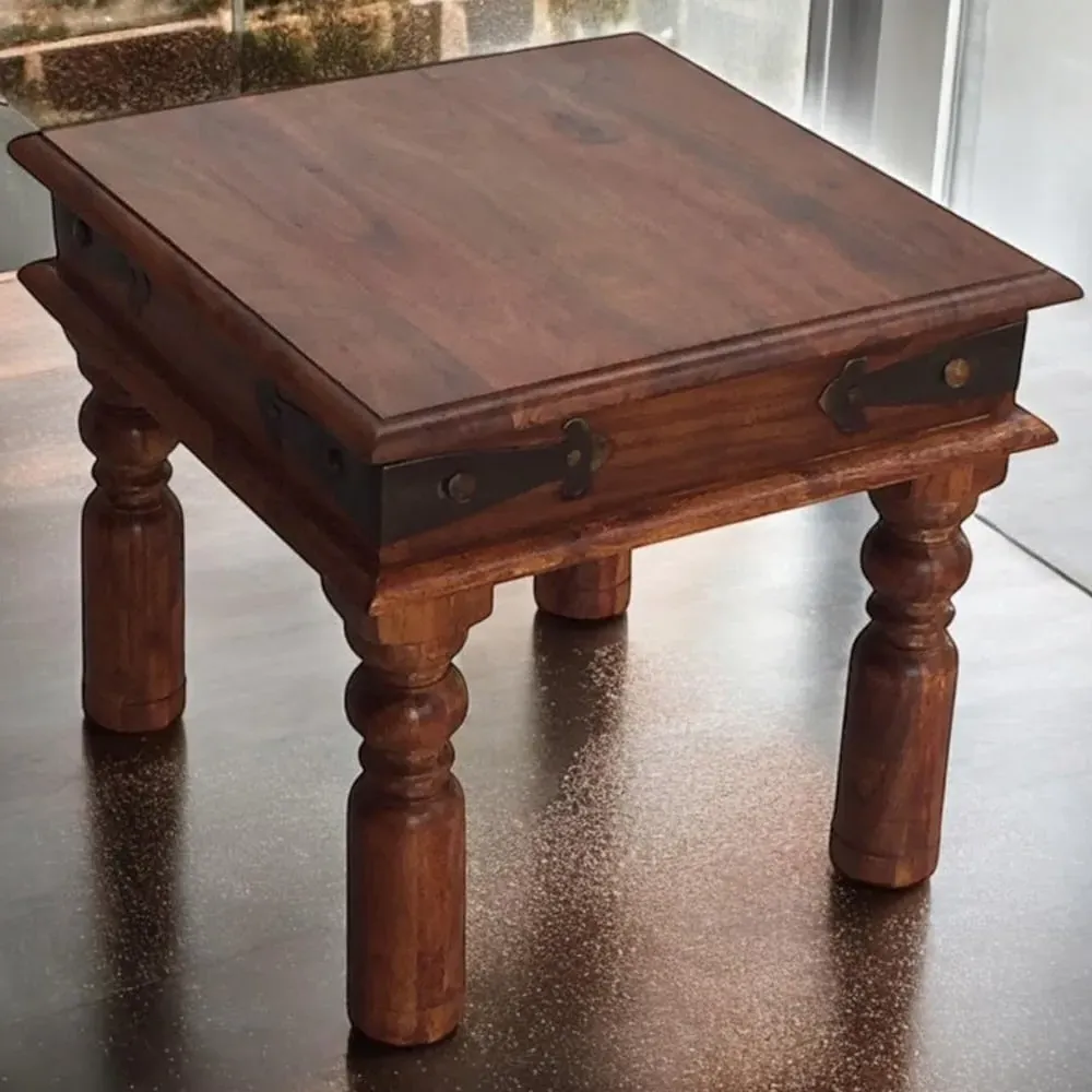 Square Side Table - Brown, Wood