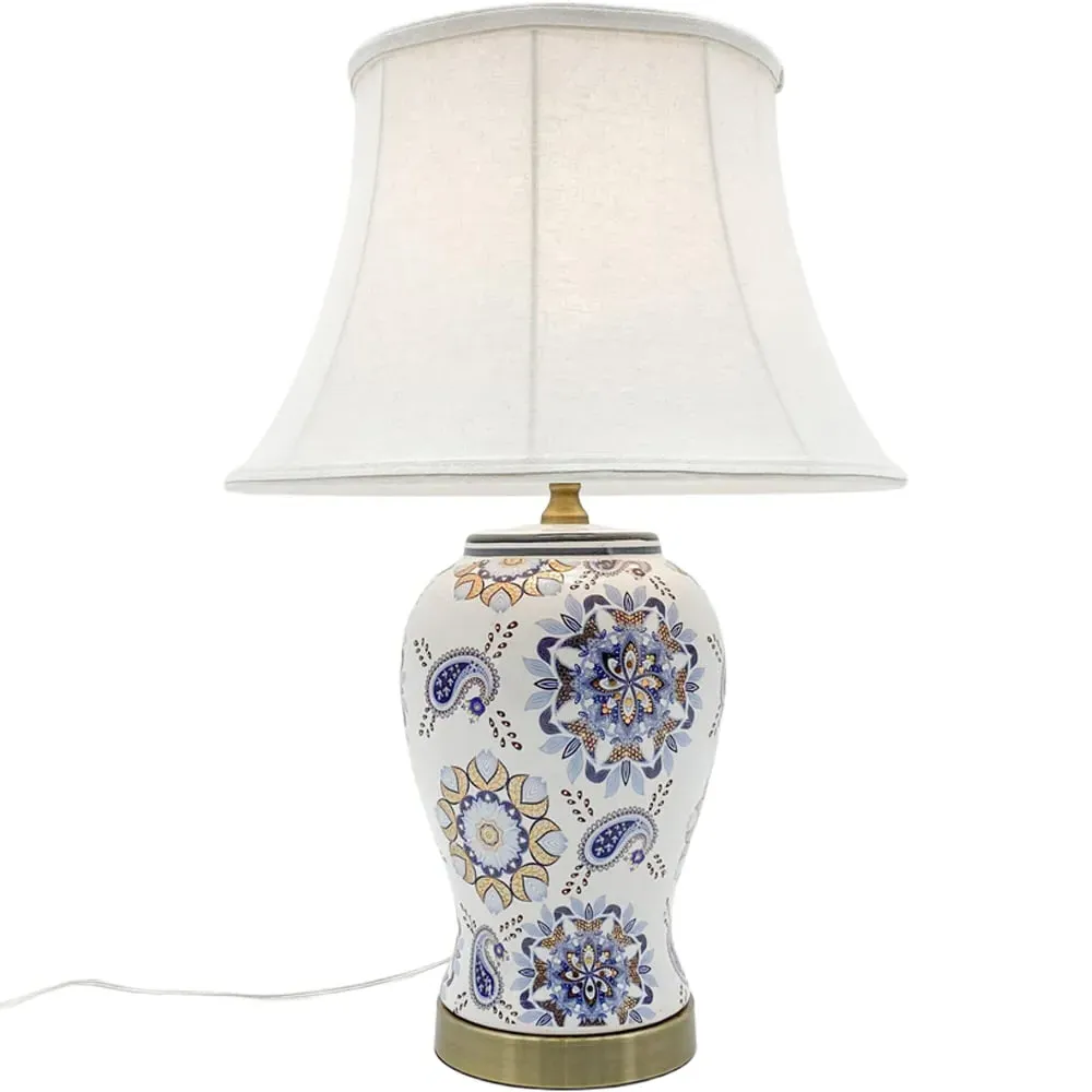 Table Lamp with Shade - White, Ceramic image
