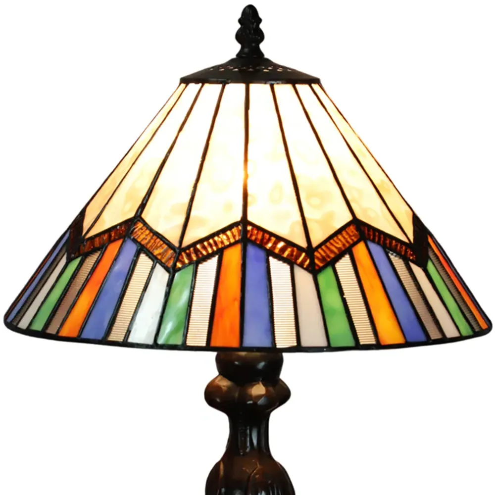 Tiffany Multicolour Table Lamp - Multi, Stained Glass