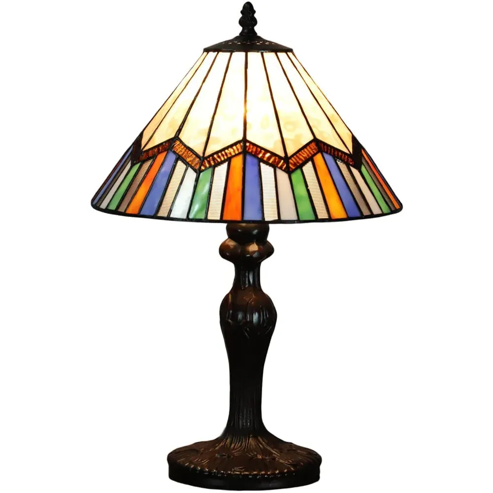 Tiffany Multicolour Table Lamp - Multi, Stained Glass