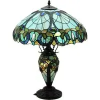 Tiffany Shade Double Table Lamp - Multi