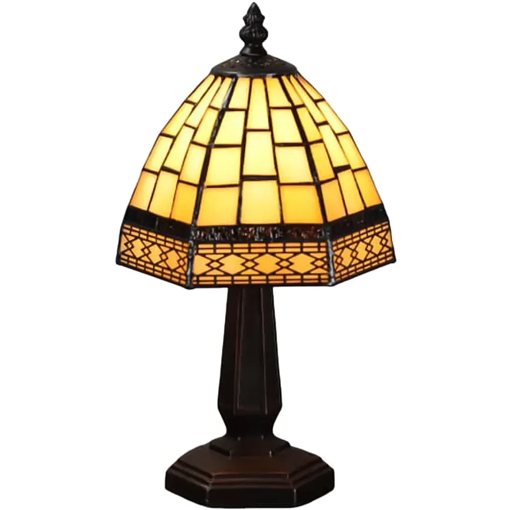Tiffany Table Lamp - Yellow, Stained Glass image