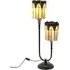Tiffany Twin Stem Table Lamp - Yellow, Stained Glass
