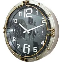 Wall Clock with Inner Clocks - Silver