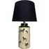 Zebra Pattern Ceramic Table Lamp with Shade - Multi