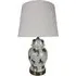 Zebra Pattern Ceramic Table Lamp with Shade - Multi