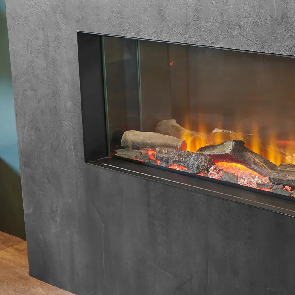 Nexus Pre-Built Media Wall with TV Recess - Grey, Slate