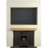 Pre-Built Stove Media Wall with TV Recess and Hudson Stove - Black