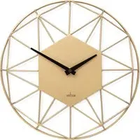 Alva Wire Wall Clock - Gold, Metal