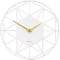 Alva Wire Wall Clock - White, Metal