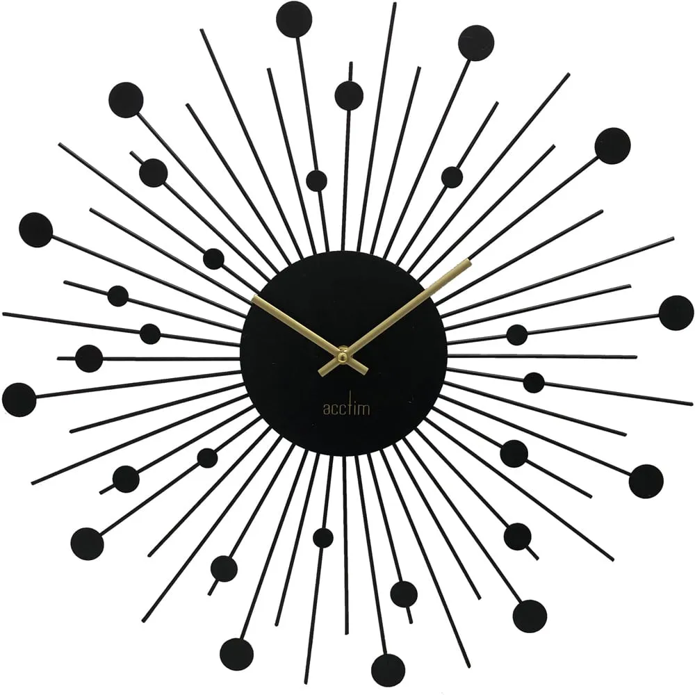 Brielle Starburst Wall Clock - Black